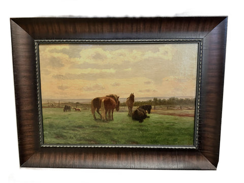 Oil Painting on Canvas. Horses. Reiner Dahlen, Germany