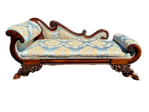 Chaise Lounge. American Empire. Mahogany Wood. First half 19th Century
