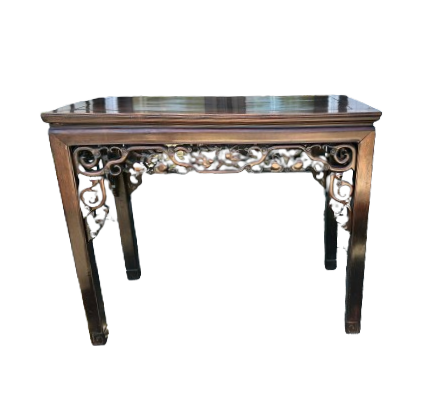 Chinese Rosewood Carved Table. Qing Dynasty. 19th Century
