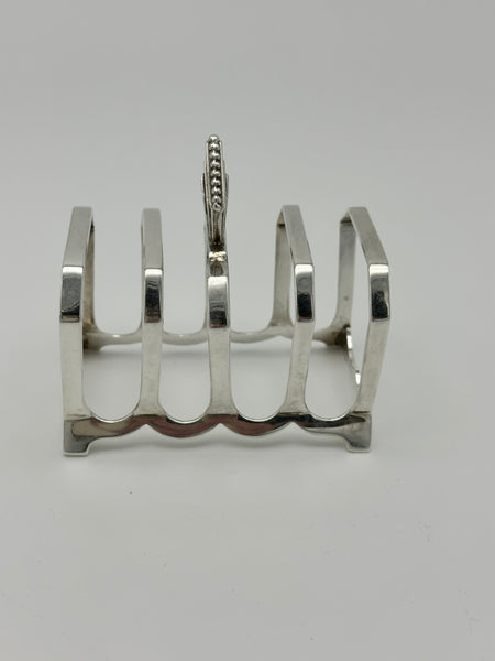 Toast Rack. English Sterling Silver. Birmingham 1932. Art Deco. 2 3/4" x 1 3/4"