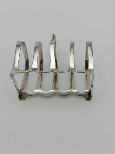 Toast Rack. English Sterling Silver. Birmingham 1932. Art Deco. 2 3/4" x 1 3/4"