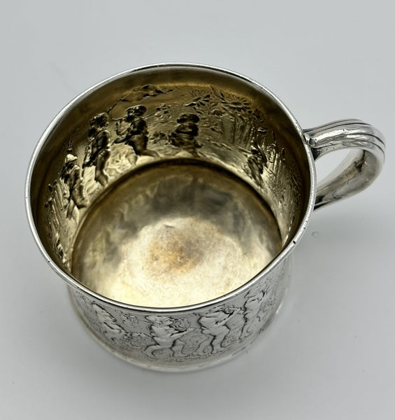 Child's Christening Mug. American Sterling Silver Gorham Co. Children's Parade