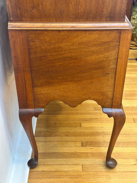 Highboy Chest. English Edwardian. Mahogany and Satinwood. Circa 1890-1900