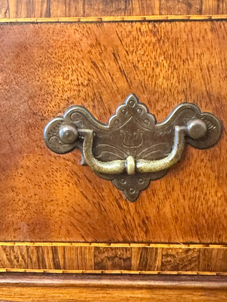 Highboy Chest. English Edwardian. Mahogany and Satinwood. Circa 1890-1900