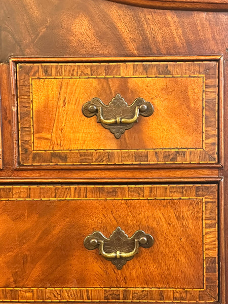 Highboy Chest. English Edwardian. Mahogany and Satinwood. Circa 1890-1900